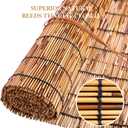 Reed Curtain, Bamboo Light Filtering Roller Shades,47" W x 71" H Retro Natural Roll Up Window Blind for Outdoor Indoor