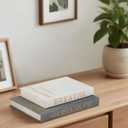 Real Pages Decorative Books Genuine Linen Gold Copper Foiling Engraved Books for Aesthetic Decoration Home Decor Bookshelf Coffee Table Bedside Table Mantle Decor, Set of 2 Faux/Fake Books