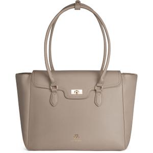 LOVEVOOK Laptop Bag for Women Soft Leather Work Bag, Office Shoulder Tote Purse Professional Briefcase with Flap Design