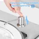 Dish Soap Dispenser for Kitchen Sink Brushed Nickel Under Sink Soap Dispenser Pump Head with 10.14 Ounce PET Soap Bottle and 1.88" Base