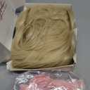 morvally Long Blonde Wig with Bangs for Women Wavy Synthetic Hair Wigs Cosplay Costume Halloween Party Daily Wear Including Shell Necklace Bracelets Earrings Sunglasses and Bow Hair Clip