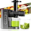 Cold Press Juicer,Slow Masticating Juicer with Soft & Hard Modes,Juicer Machines Vegetable and Fruit with Reverse Function,Celery Juicer,BPA-Free,Easy to Clean