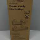 LEVERLOC Shower Caddy Suction Cup, 2 Pack suction shower shelf with Hooks & Soap holder, NO-Drilling Bathroom Holder, Rustproof bathroom organizer, Black