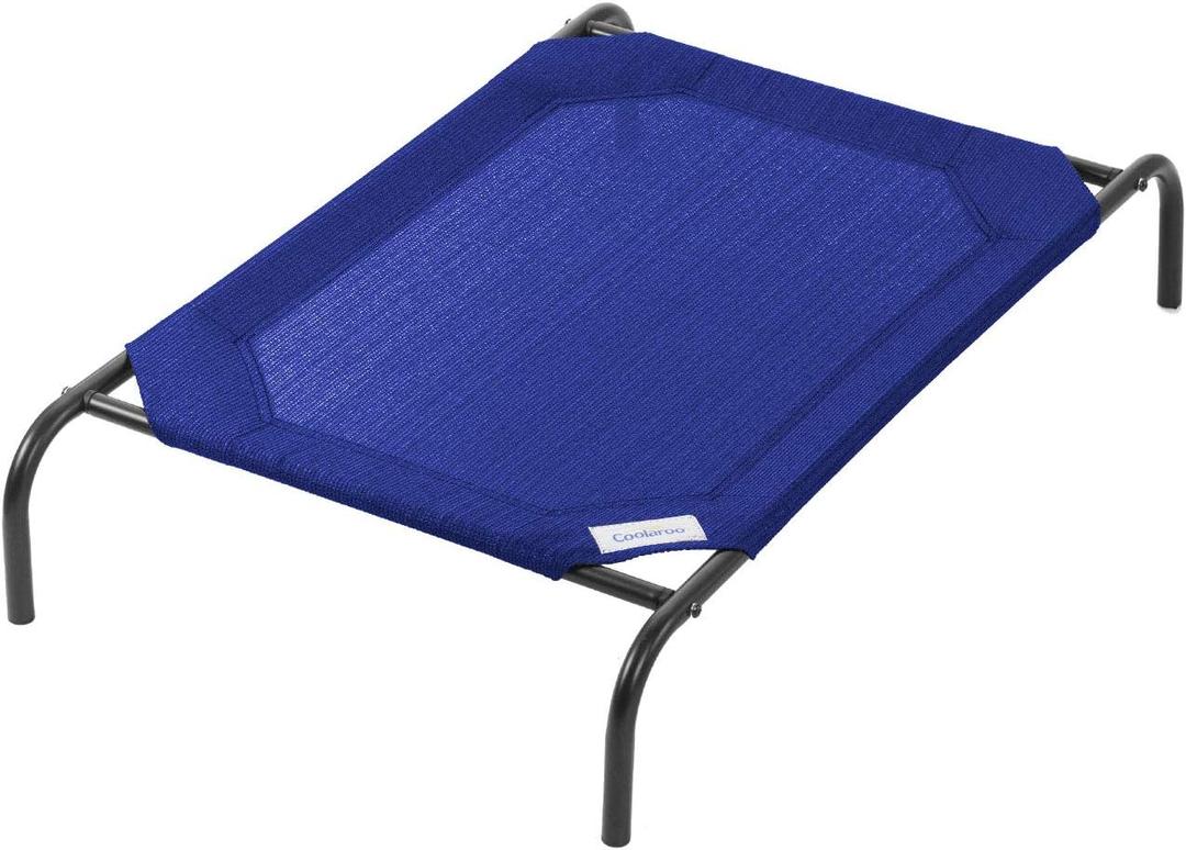 COOLAROO The Original Cooling Elevated Dog Bed, Indoor and Outdoor, Medium, 42"L x 25.5"W x 8"Th, Aquatic Blue