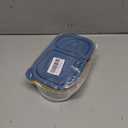 Cmonie 2-Compartment 14.5oz Stainless Steel Snack Containers, Reusable Snack Containers with Silicone Lids Food Storage Bento Box for Snacks, Fruits (2Pack-Yellow&Blue)