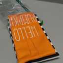 Artoid Mode Orange Polka Dot Stripes Hello Pumpkin Fall Kitchen Towels Dish Towels, 18x26 Inch Farmhouse Decoration Hand Towels Set of 2