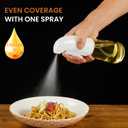 Deziggur Oil Sprayer for Cooking, Olive Oil Sprayer Mister, Olive Oil Spray Bottle for Cooking, Salads, BBQs and More (White)