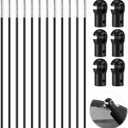 Wesiti Trampoline Fiber Glass Rods for Top Ring of Net Enclosure Fiberglass Poles for 16Ft Frame with Tube Caps, Not for The Plastic T Connector (for 16ft Trampoline Frame)