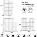 C&AHOME Wire Cube Storage, 8-Cube Organizer Metal C Grids Storage, Storage Bins Shelving, Modular Shelves, DIY Closet Cabinet Ideal for Living Room, Home, Office 24.8" L x 12.4" W x 48.4" H White