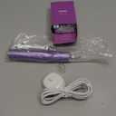 Aquasonic Vibe Series Ultra-Whitening Toothbrush  ADA Accepted Electric Toothbrush - 8 Brush Heads & Travel Case  40,000 VPM Motor & Wireless Charging - 4 Modes w Smart Timer  Satin Violet