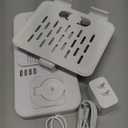 6 in 1 Wireless Charger for Apple Multiple Devices, Charging Station with Clock &7 Color Ambient Light, Foldable Rotate Stand for iPad, for iPhone17/16/15, Support for Apple Watch11/10 For AirPods4 (Ivory)