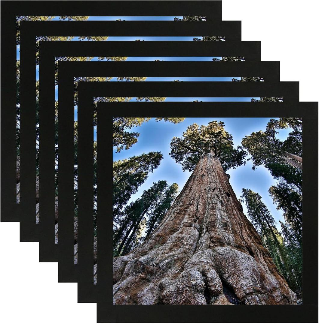 5x5 Square Picture Frame Black Photo Frames Display for Wall and Tabletop, Set of 6