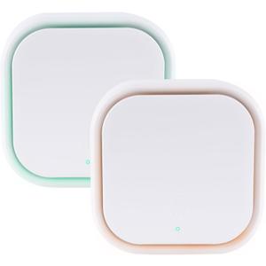 2 Pack Negative Ion Air Purifier With Night Light,Air Ionizers for Home Quiet and Portable Plug in Air Purifier for Bedroom Pet Toilet Kitchen and Office(2)