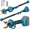 2-in-1 Cordless Pole Pruning Shears for Makita 18V Battery(NOT Included), 2.4" Cutting Diameter 14.7FT Reach Electric Power Pruner w/Extension Pole, Brushless Tree Pruner for Branch Trimming