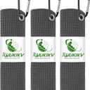 3 Pack 16" X 16" Golf Towels for Golf Bags for Men, Premium Waffle-Pattern Golf Towel with Carabiner Clip, Super Absorbent Microfiber Towel, Golf Accessories for Men, 3 Dark-Gray Colors