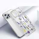 luolnh Compatible with iPhone 14 Pro Max Case with Flowers,for Girly Women,Shockproof Clear Floral Pattern Hard Back Cover for iPhone 14 Pro Max 6.7 inch 2022(Blue Purple wildflower)