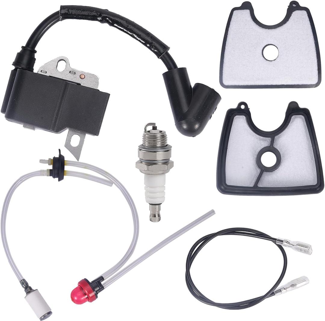 Leaf Blower Ignition Coil Module for HUSQ 125B 125BX 125BVX Replace 545108101 5451 08 101 5451-08-101 585836101 300953003 300953001 984883001 984882001 with Spark Plug Fuel Line Air Filter Kit