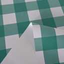 Obstal 100% Waterproof PVC Table Cloth, Oil-Proof Spill-Proof Vinyl Rectangle Tablecloth, Wipeable Table Cover for Outdoor and Indoor Use,Green Teal,54 x 78 Inch