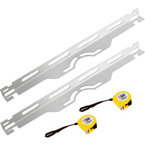 Wheel Alignment Tool, Heavy Duty Toe Alignment Tool Plates, 2PCS Stainless Steel Accurate Wheel Alignment Measurements for Vehicles, Includes 2 Measuring Tapes