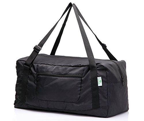 HOLYLUCK Foldable Travel Duffel Bag For Women & Men Luggage Great for Gym (black) One_Size