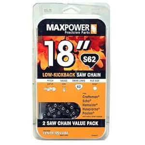 Replacement Chains for 18 Inch Craftsman, Echo, Homelite, Poulan and other saws S62