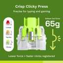 Glorious Raptor Clicky Hall-Effect Magnetic Switches (36-Pack), Transparent Housing, Pre-Lubed Click Bar, HE Hot-Swap Compatible, RGB-Optimized