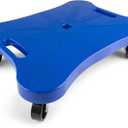 Champion Sports Scooter Board  Choice of Handles or No Handles, Durable Plastic Scooters for Youth Gym & PE Class, Indoor & Outdoor Play, Non-Marring Wheels, Multiple Sizes & Colors (16 Inch (With Handles), Blue)