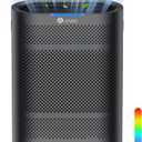 Air Purifiers for Home Large Room Cover 2,100 Ft,Home Air Purifier with Air Quality Monitor & Aromatherapy,Auto H13 Air Purifier Removes Pets Hair Dust Smoke Odor,with 7 Colors Light(Black)