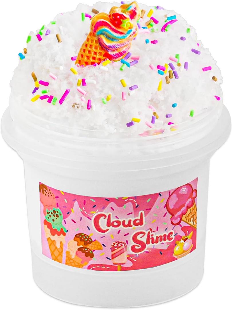 Ice Cream Cloud Slime, Super Soft Fluffy Slime, Slimes Party Favors for Kids, Slimes Sensory Experience Toys, Birthday Easter Halloween Girls BoysTeens Gift