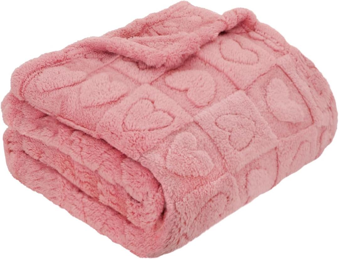 2 x MACEVIA Small Dog Blanket Washable Pet Bed,(29x40 Inch, Pink) | Warm Soft Washable Pet Bed Cover, Fuzzy Puppy Pets Blanket for Dogs and Cats,Plush Pet Throws for Bed,Couch,Sofa,Travel
