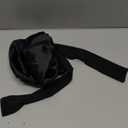Silk Bonnet for Women, Satin Bonnet for Sleeping, Large Sleep Cap with Elastic Tie Band for Curly Hair, Black