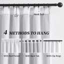 KEQIAOSUOCAI 102 Inch Thick Blackout Curtains for Ceiling Track System Back Tab, Loop Pocket Curtains 72 Inch Wide Large Heavy Drapes for Patio Sliding Glass Door, White,W72 x L102, 2 Panels