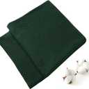 TREELY 100% Cotton Knitted Throw Blanket for Couch Chair Bed Home Decorative, Soft & Cozy Knit Throw Blanket (60"x80", Dark Green)
