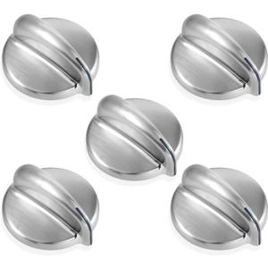 Allstare WB03X43926 Stove Knobs Replacement Parts for GE Range Parts Profile Stove Knobs 183D8269 KIP 5E87 GE Cooktop Knobs JGBP87SEM1SS PGB918SEM1SS Gas Range Burner Control Knob Oven Knobs 5 Pcs