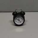 AKCISOT Loud Alarm Clock for Heavy Deep Sleepers,3 Inches Analog Metal Twin Bell Clocks Battery Operated with Backlight for Bedroom Bseide, Old Fashioned for Desk Home Decoration (Black White)