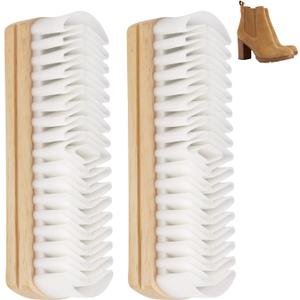 Suede Shoe Brush and Eraser,Rubber Shoe Brush, Shoe Brushs Eraser,Soft Suede Shoes Brushs Cleaner,Suede Cleaning Brush for Shoes,Bags,Jacket,Flocked & Matte Leather(2pcs