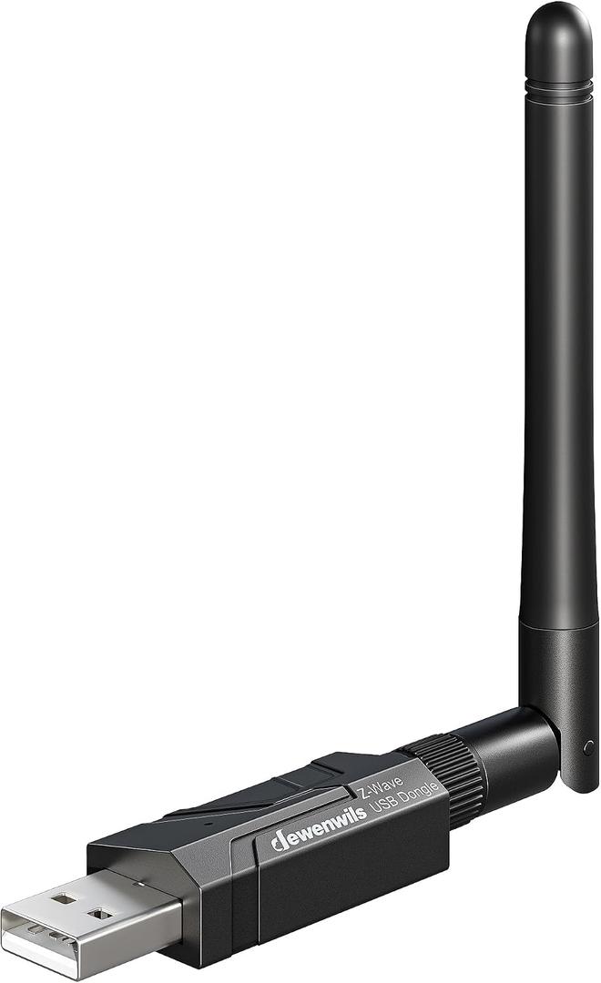 DEWENWILS 800 Z-Wave Dongle, Long Range S2 USB Stick, Compatible with Home Assistant & Other Smart Home Hubs, Plug & Play USB Controller for DIY Smart Home