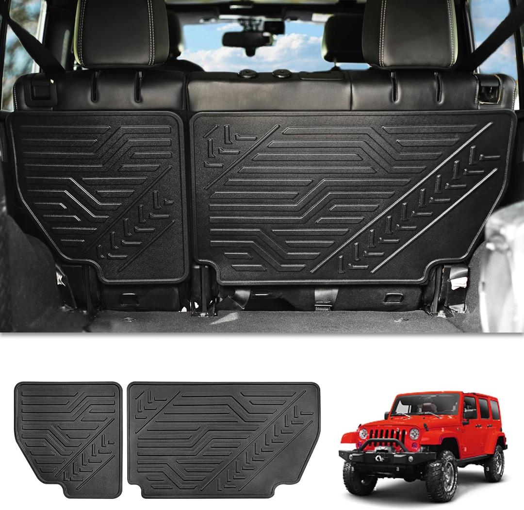 REFORM DESIGN Rear Seat Back Cover Backrest Protectors Compatible with 2011-2018 Jeep Wrangler JK JKU 4 Door Accessories (Not Fit in 2 Door & JL)