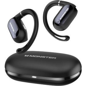 Monster Open Ear AC322, Bluetooth 5.4 Headset, 36H Battery Life, IPX5 Waterproof, Clear Communication, Ergonomic Design, Ear Angle Adjustable, Not Easy to Fall Off Wireless Bluetooth Headset.