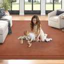 Baby Play Mat for Floor Nursery Muscle Area Rug Playroom Rug 65"x50" Elastic Foam 1.3" Thick Crawling Mat for Babies,Toddlers, Infants(Brick Red)