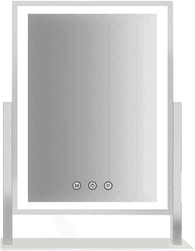 DECADENCE Vanity Mirror with Lights, 17.3 LED 3 Color Lighting Modes,360Rotation Tabletop Make Up Mirror for Bedroom Bathroom