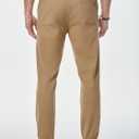 JMIERR Men's Stretch Chino Pants Business Casual Essentials Elastic Waist Relaxed Fit Tapered Cotton Twill Work Athletic Golf Dress Trousers, L, Khaki