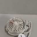 Drizzle Foldable Electric Cooker Travel Hot Pot - Dual Voltage 100V-240V Hot Pot Cooking - Food Grade Silicone Cookerware Boiling Water Steamer - Camping Office Hotel Noodle Porridge Soup Dorm (Creamy-white)