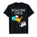 Funny Bowling Gift Women Cute Bowling Chick Sports Athlete T-Shirt, L