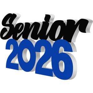 Yaomiao Senior 2026 Sign Graduation Props Grad Decorations Senior Black Blue Graduation Table Centerpieces Class of 2026 Sign for High School College