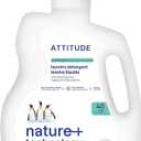 ATTITUDE Liquid Laundry Detergent, EWG Verified, HE Compatible, PlantBased & Vegan, Natural Laundry Soap, Mountain Fresh Scent, 40 Loads, 67.6 Fl Oz