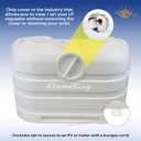 Flame King Dual 20LB LP Propane Tank Light Plastic Heavy Duty Cover for RV, Travel Trailer, Camper - White