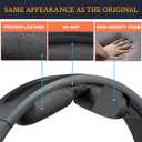 SOULWIT Headband Cover for Skullcandy Hesh 3/ANC/Evo Headphones, Replacement Headstrap Pad Repair Part - Black