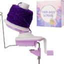 Yarn Winder, Yarn Ball Winder, Easy to Install Yarn Cake Winder Efficiently Make Neat 3.5 oz Yarn Cake, Sturdy ABS Yarn Winder for Crocheting with Lower Noise,The Helper for Knitting Enthusiast (Purple)