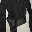 Lrady Women's Sheer Mesh Turtleneck Neck See Through Leotard Bodysuit Body Tops XL